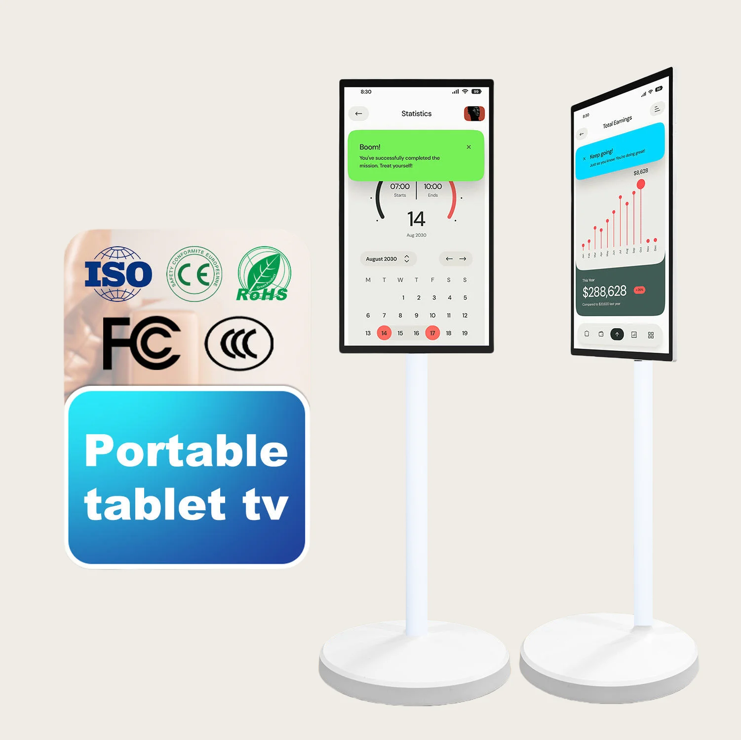 

21.5 27 32 Inch Intelligent Interactive Lcd Hd 2k Wifi Ips Touch Screen Android Smart Tv TelevisionStand Lcd Led Universal Tv