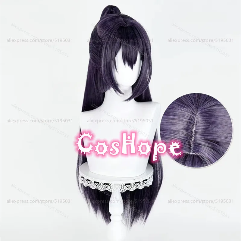 Hong Lu Cosplay Wig with Ponytail Purple Grey Mixed Wig Anime Heat Resistant Synthetic Wig for Halloween Carnival Party Costume - Image 4