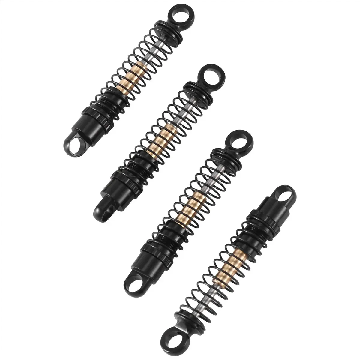 

A48U 4Pcs 40Mm Metal Shock Absorber Oil Damper for Axial SCX24 C10 JLU Gladiator Bronco 1/24 RC Crawler Car Upgrades,Black
