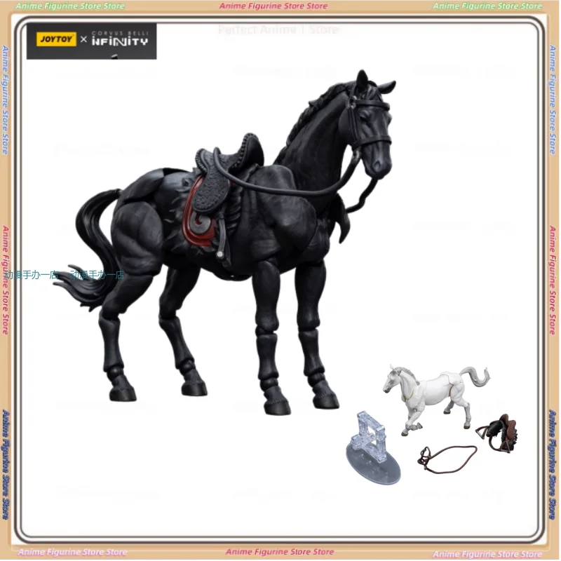 بقعة JOYTOY مصدر داكن نظام جيانغهو حصان الحرب أسود/أبيض مزيج 1:18 المفاصل الطراز القديم دمية يد متحركة
