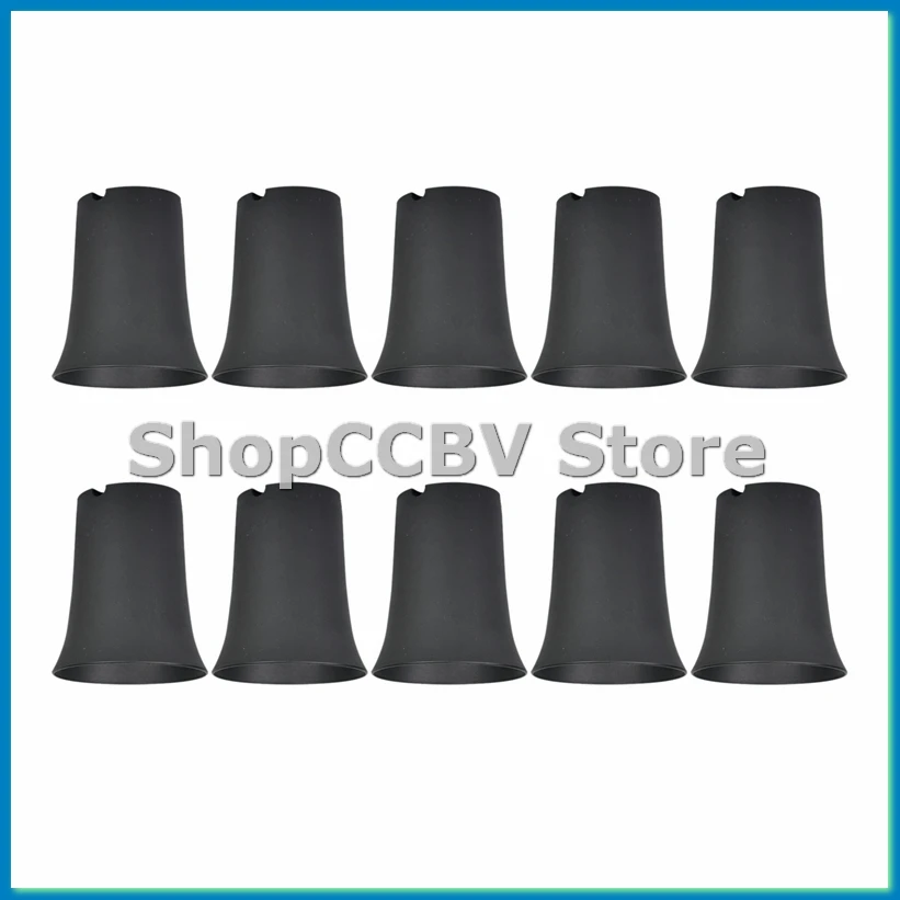 

10 шт. черные круглые цветочные горшки с высокой талией, глубокие горшки идеально подходят для комнатных и наружных растений, семян, овощей-A50M