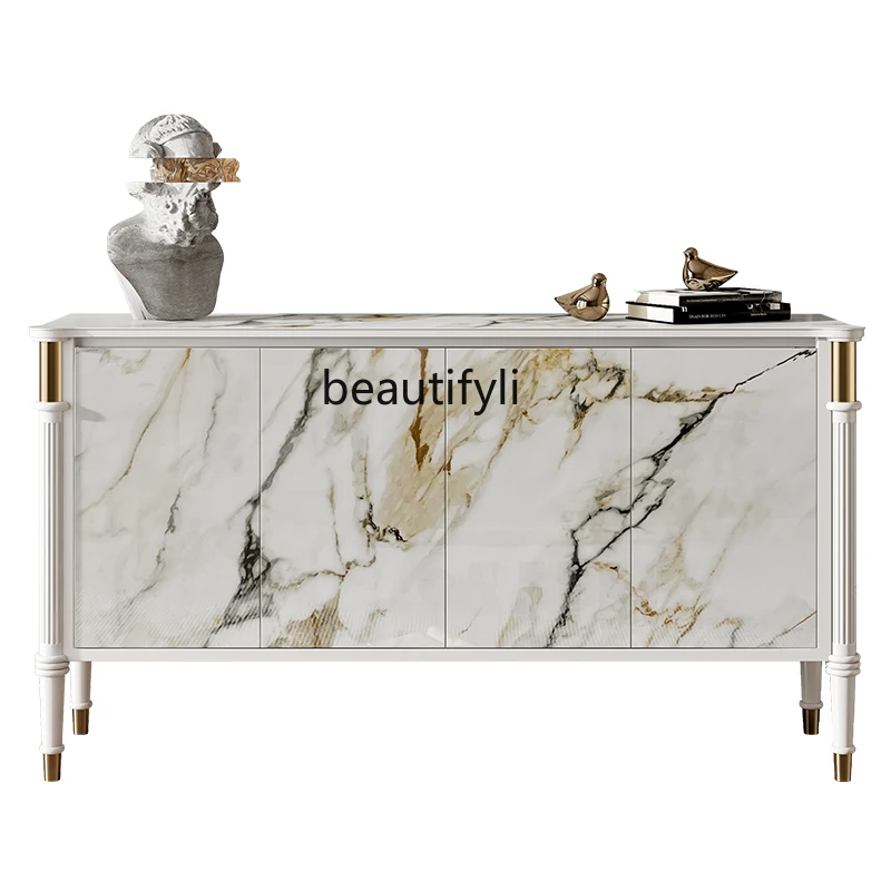 

Slate mystery cabinet Home light luxury solid wood decorative side cabinet Modern simple storage shoe cabinet