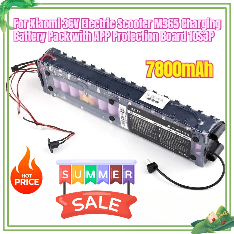 

7800mAh for Xiaomi 36V Electric Scooter M365 Charging Battery Pack with APP Protection Board 10S3P