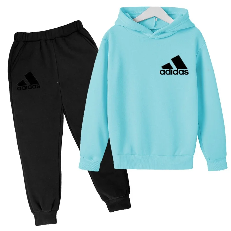 Neueste Marken-Sportbekleidung für Kinder - Hoodie-Jacke T-Shirt+Hose - Bequeme und Lockere Passform - Geeignet für Jungen und Mädchen im Alter von 3 bis 13 Jahren – Detail 10