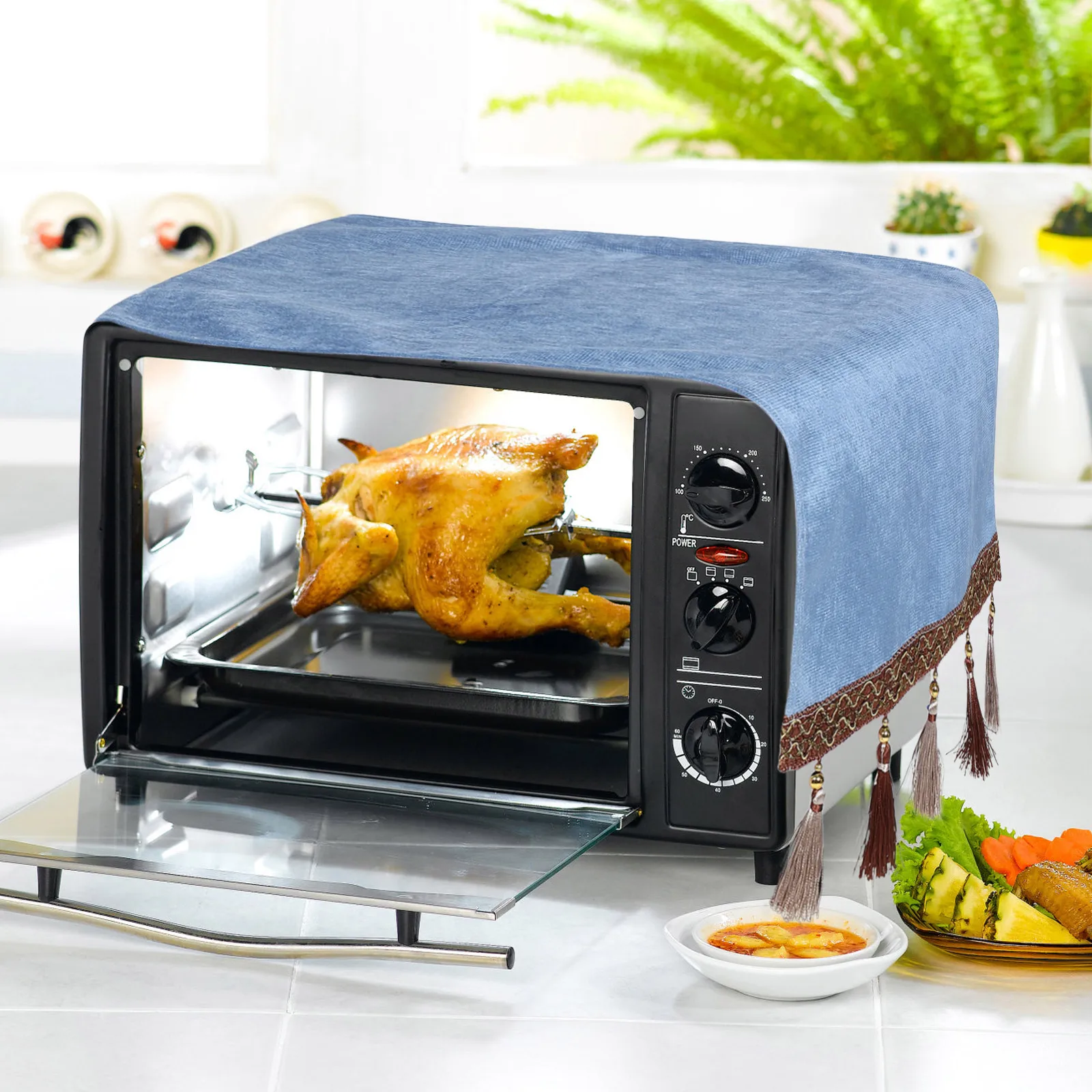 

Microwave Oven Cover Machine Protector Dust for Protective and Oil-proof Kitchen Supplies Polyester Appliance Fabric Cloth
