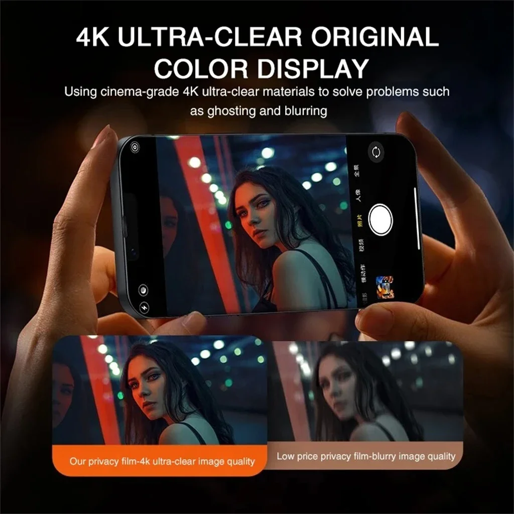 غطاء كامل 6in1 مضاد للزقزقة من الزجاج المقسى لهاتف iPhone 15 14 13 12 11 Pro Max 15 Plus واقي شاشة زجاجي لعدسة الكاميرا