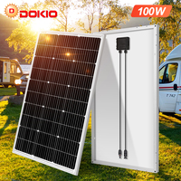 DOKIO 18V 100W/200W/400W Rigid Solar Panel China 18V Monocrystalline Silicon Waterproof Solar Panel Charging 12V #DSP-100M