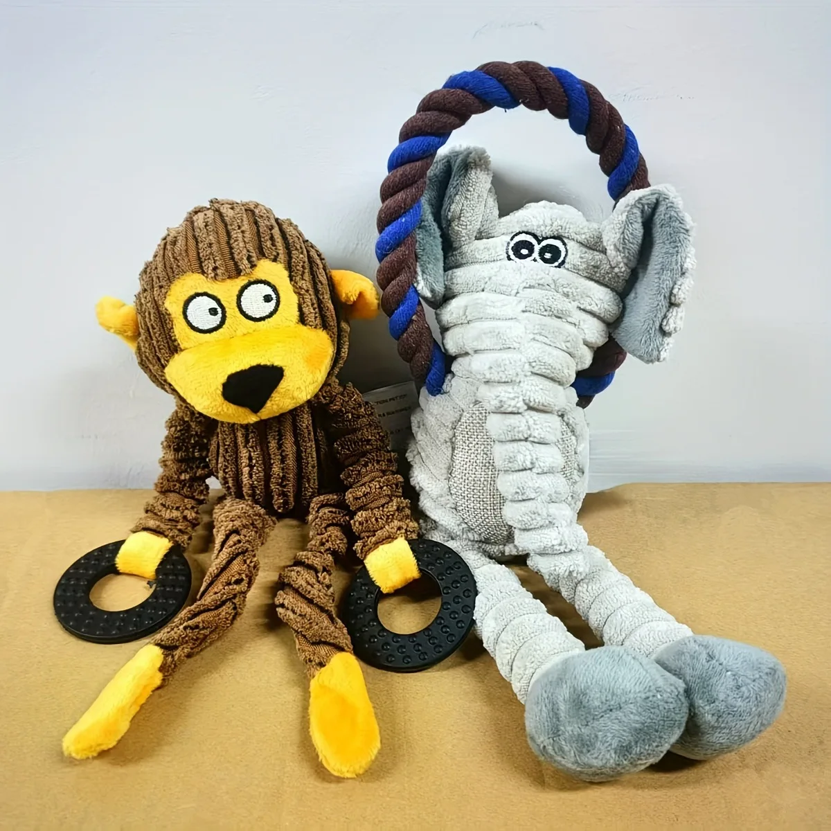 

New Octopus Vocalization To Relieve Boredom Pet Toy Chewing Plush Monkey Elephant Deer Cartoon Plush Dog Toy