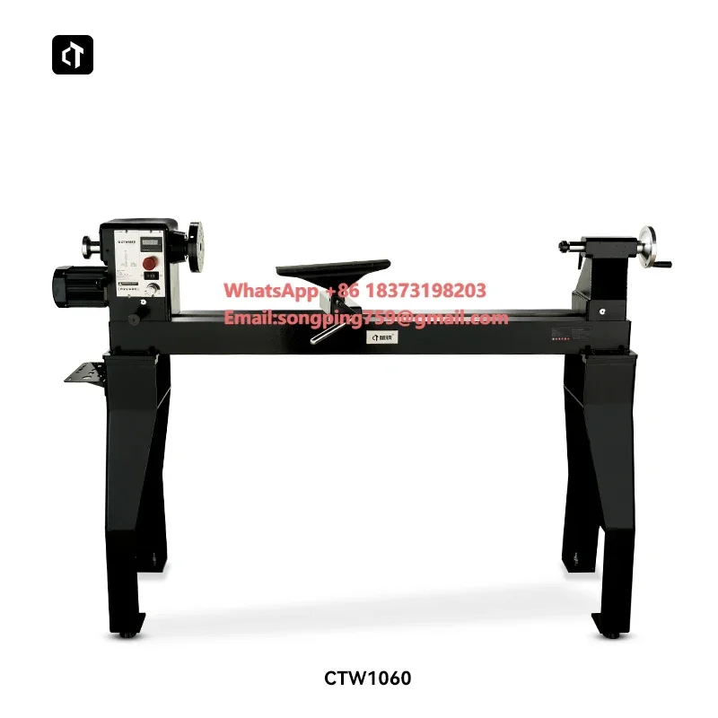CTW1060 Heavy Duty Woodworking Lathe Multifunctional Stepless Speed Control Wood Turning Machine Motor Core Components