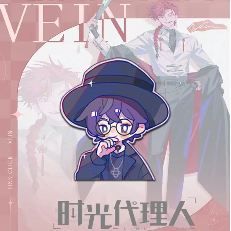 4 個リンククリックフェリックスチャールズアニメアクリルバッジピン女性ブローチファッションクリエイティブかわいいコスプレフィギュアブローチバッグギフト用