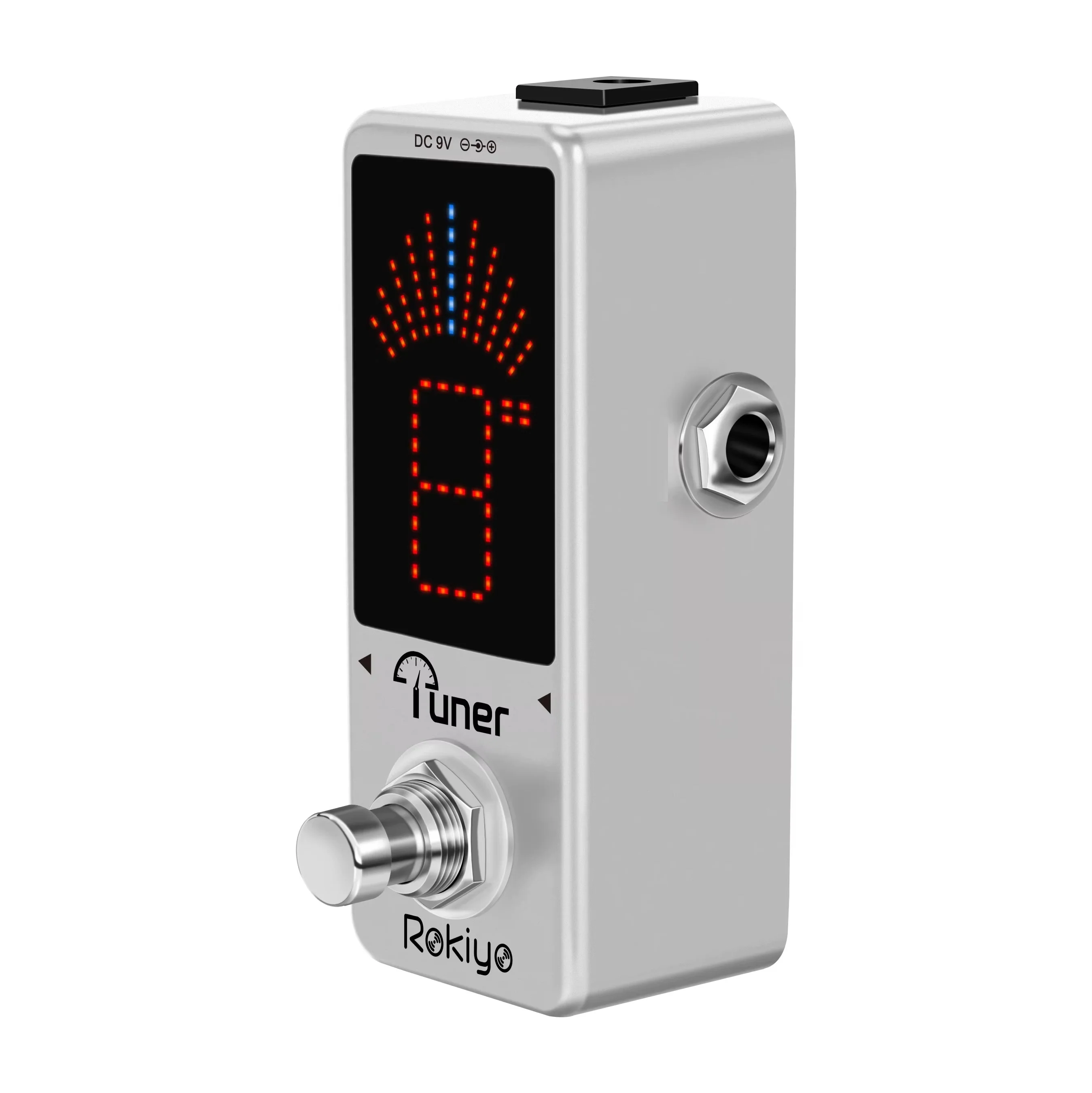 Rokiyo Chromatic Guitar Tuner Pedal High‑Precision Strobe Tuning Mode Compact Stompbox Effect Pedal for Electric Guitar Bass image 5