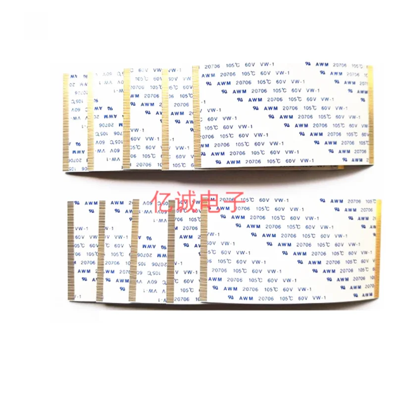 Gold-plated Ffc Fpc Flat Flexible Cable Awm 20706 105c 60v Vw-1 0.5mm Pitch 4p/6/8/10/12/14/16/20/26/30/40/45/50/54/60/68/80 Pin