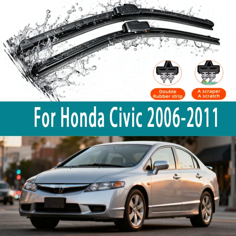 

Автомобильные щетки стеклоочистителя для Honda Civic 2006 2007 2008 2009 2010 2011 8th Type R FA FD Стеклоочистители переднего стекла Автомобильные аксессуары
