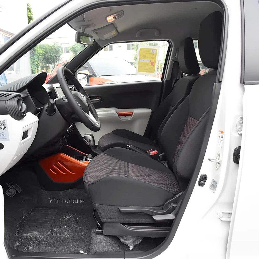 For Suzuki Ignis II 2016 2017 2018 2019 Vegan Nappa Leather Custom Car Seat Covers Full Set Interior Protection Accessories