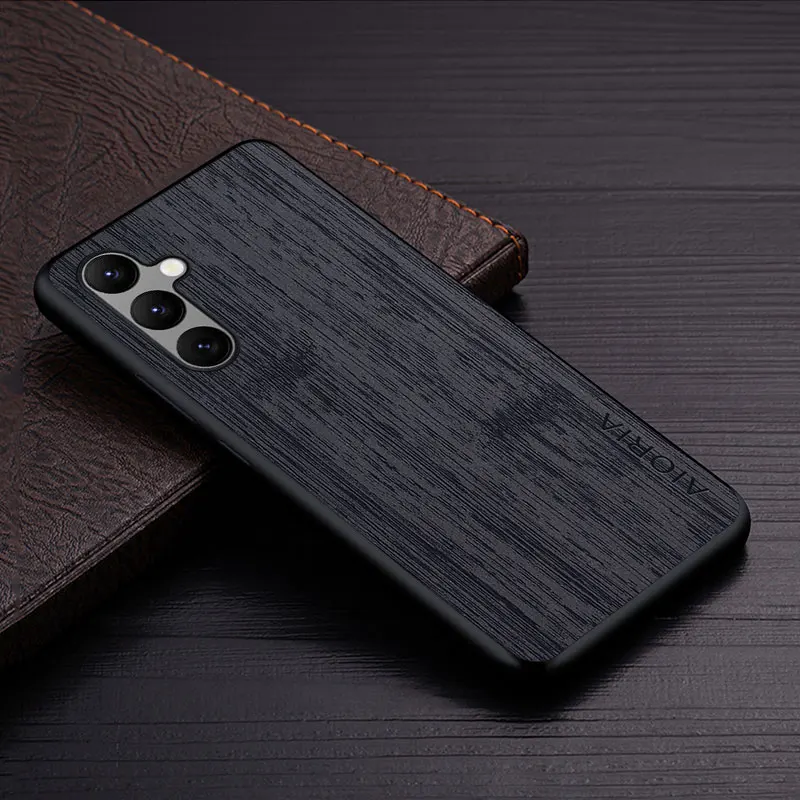 Case for Samsung Galaxy A14 A55 A15 A25 A35 A24 A34 A54 funda bamboo wood pattern Leather cover coque for samsung a54 case
