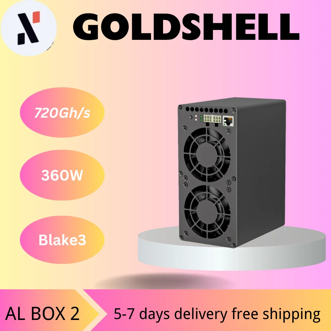 

Новинка в наличии Goldshell AL BOX 360G/AL BOX 2 720G ALPH Miner Blake3 Алгоритм Alephium Miner Бесплатная доставка