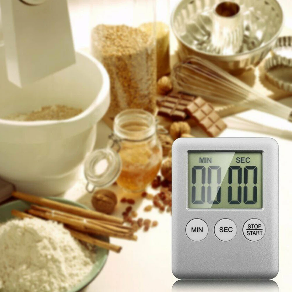 

Magnetic Kitchen Timer Digital Cooking Baking LCD Count Down Up Loud Alarm Countdown Alarm Magnet Clock Sleep Clock Kitchen