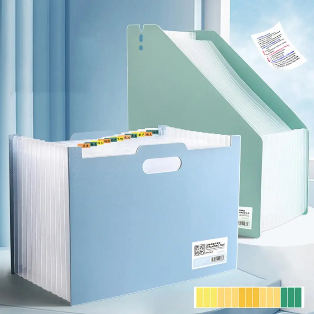 ป้ายดัชนีรหัสสีที่จัดระเบียบแฟ้มเอกสารขยายแนวตั้งพร้อมป้ายสี13ช่องสำหรับสำนักงานบ้านสำหรับองค์กร