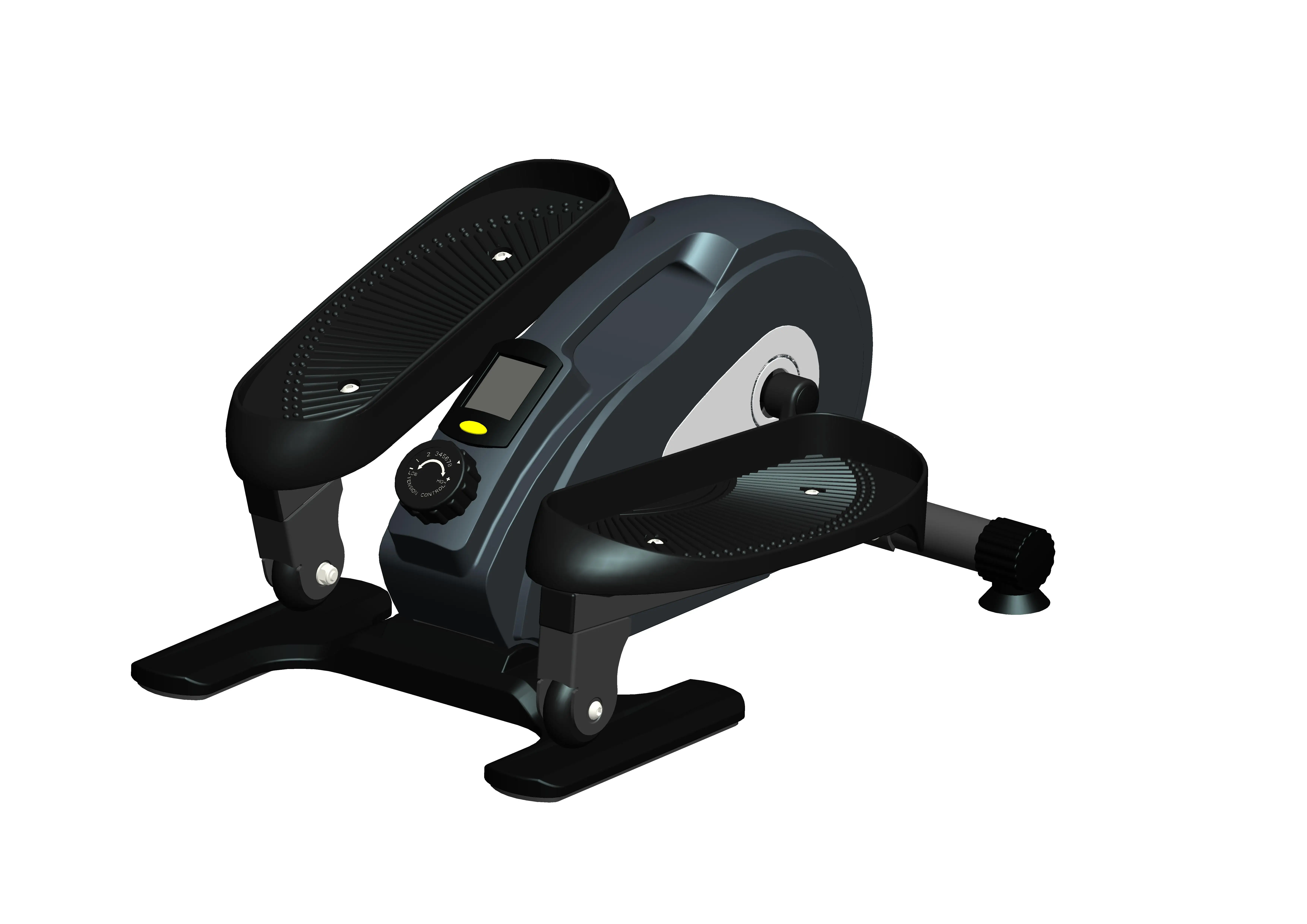 Quiet Compact Electric Desk Elliptical Home Stepper Machine with Built-In Display Monitor