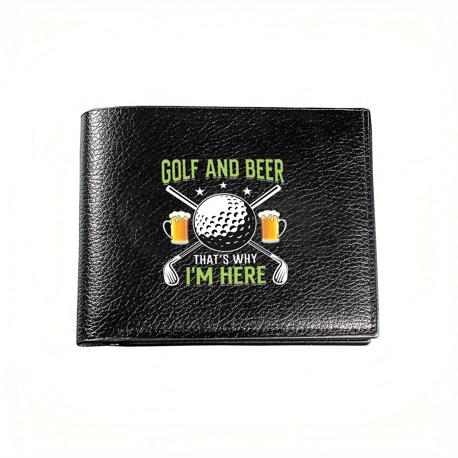 

Подарочный кошелек Golf Beer Lover - Гольф и пиво, вот почему я здесь, деловой мужской повседневный элегантный простой практичный качественный кошелек Sty