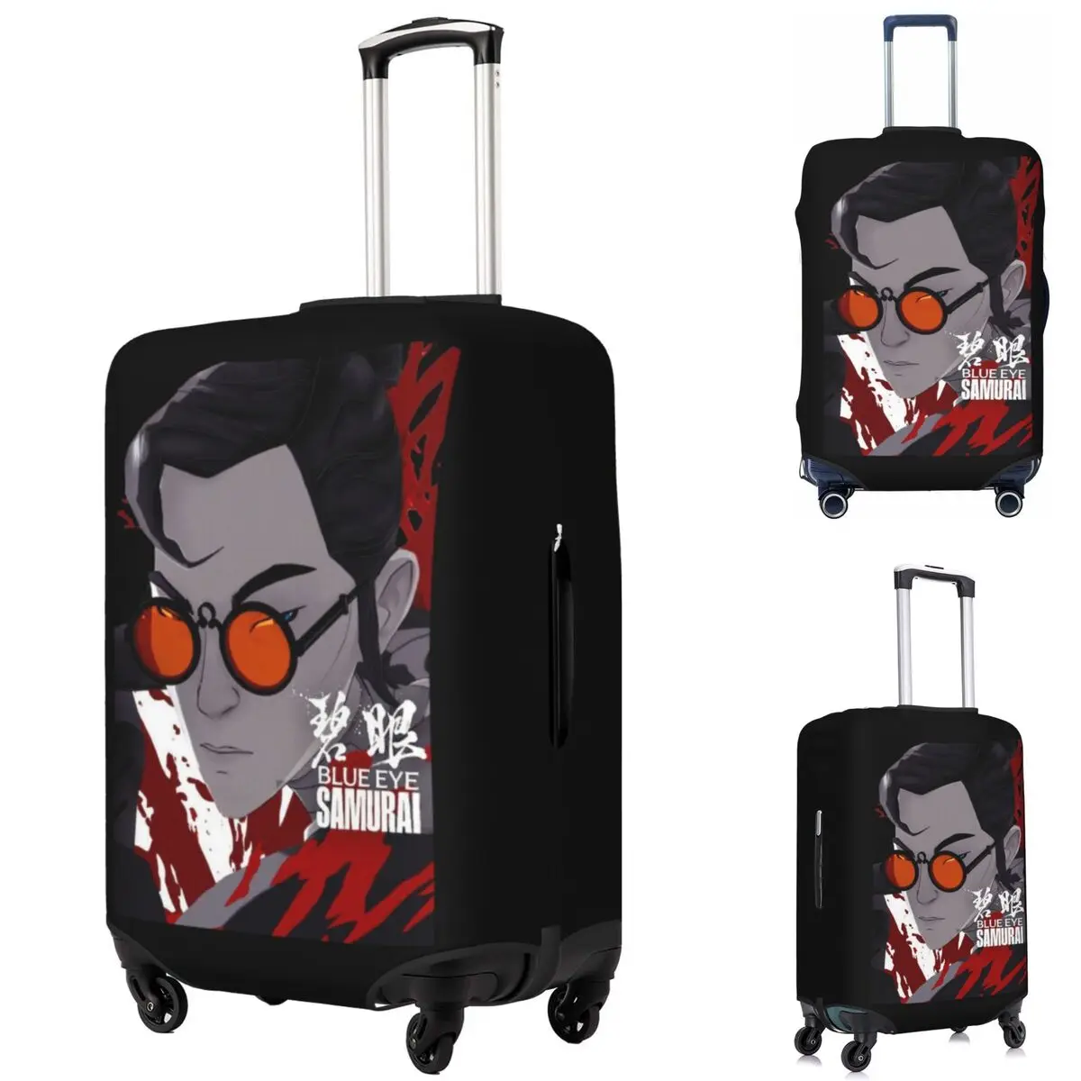 

Blue Eye Samurai Suitcase Cover Protection Elastic Travel Luggage Protector Covers for 18-32 Inch