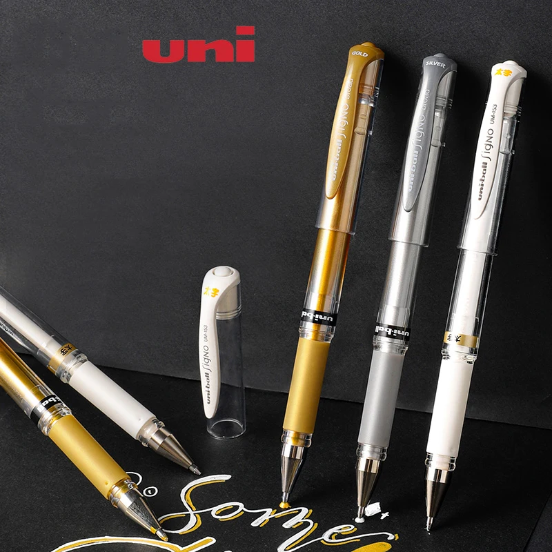 3Pcs Japan Uni UM-153 Waterproof Shorthand Gel Pen 1.0mm Ballpoint Pen Business Office Stationery Pen and Refill Gel Ink Pen