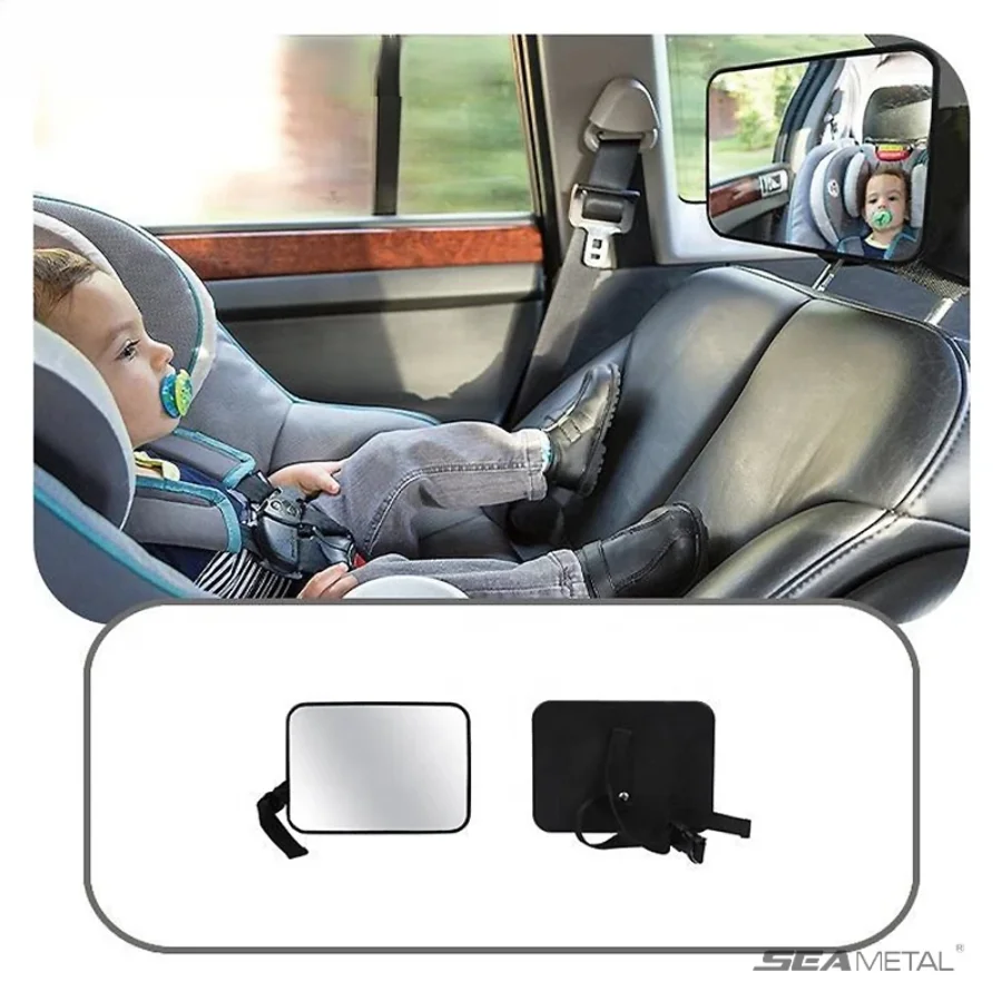 Miroir de sécurité pour bébé à fixer sur la banquette arrière de la voiture, réglable, grand angle, miroir de surveillance arrière, miroir intérieur pour bébé/enfant