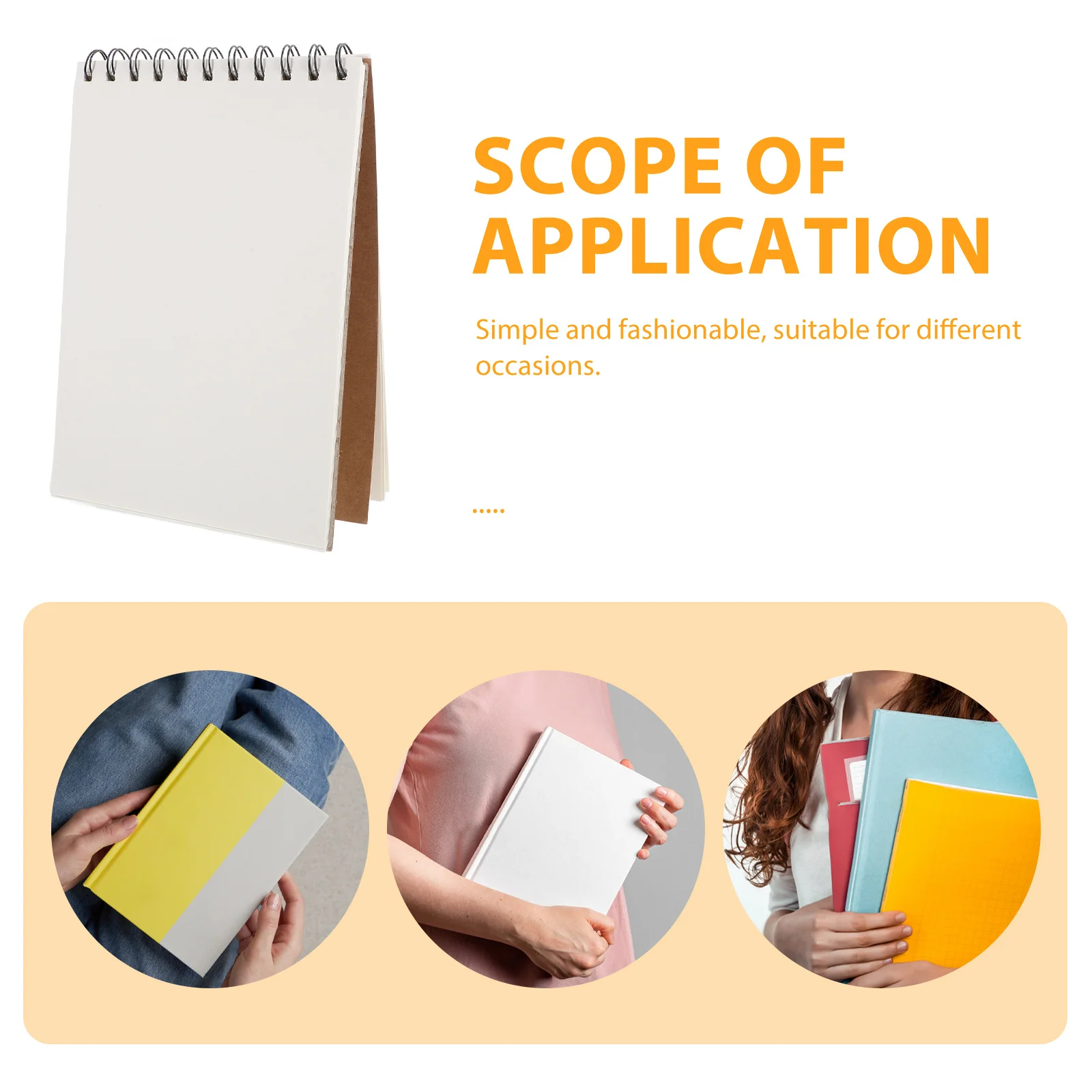 A5 Portable Spiral Sketchbook Kraft Paper Drawing Pad For Students Unlined Journal Notepad Blank Art Notebook