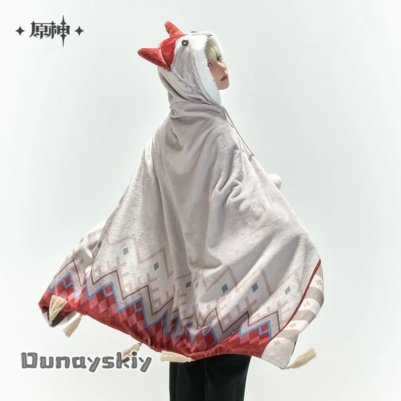 Anime Game Series: Genshin Impact Alyosha Cosplay Cape and Gloves Set Alyosha Snezhnaya H*unter Outfit Women Men For Halloween view 6