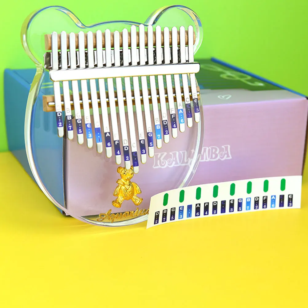 

1 set Scale Thumb Piano Lightweight Smooth Durable Clear Easy Keyboard Note Kalimba Note Stickers Instruments Accessories