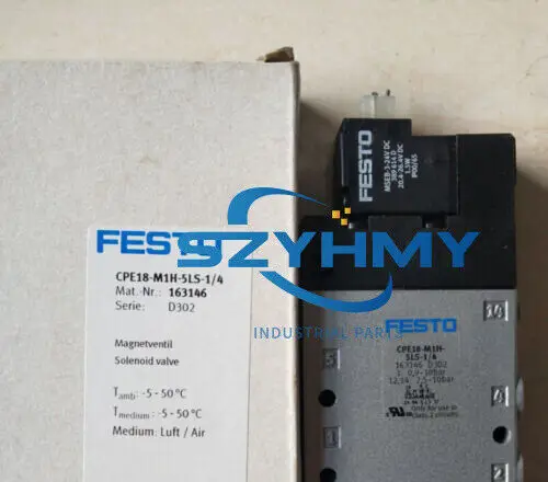 Festo CPE18-M1H-5LS-1/4 163146 Solenoid Valve New One CPE18M1H5LS1/4 #S