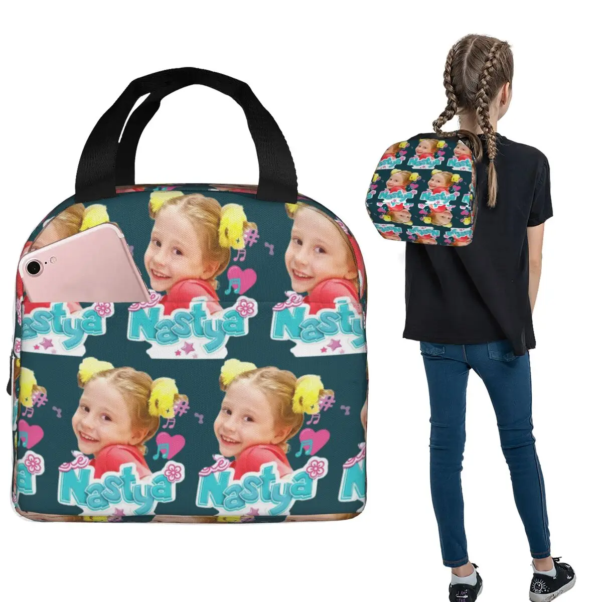 

Like Nastya Insulated Lunch Bag for Women Children Leakproof Food Boxes Thermal Lunch Box Tote