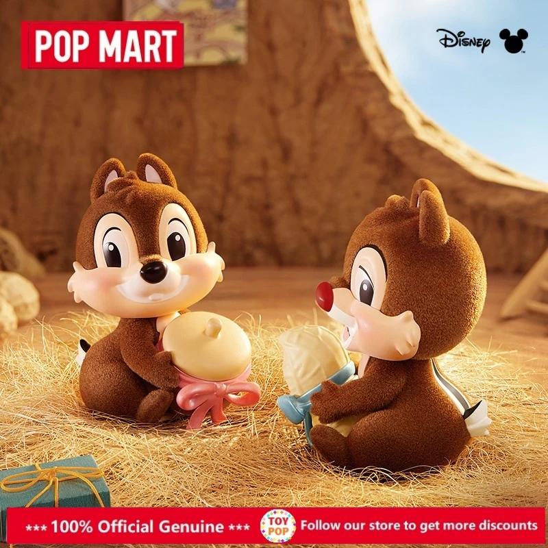 ของเล่น POP MART ดิสนีย์ ซีรีส์คิกิและทิติ บราเธอร์ส กล่องสุ่มของแท้ ตุ๊กตาตกแต่ง ของขวัญ น่ารัก อนิเมะฟิกเกอร์