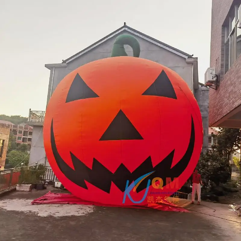 8 meters inflatable giant pumpkin head air model Halloween garden decoration inflatable ghost spider ornament pumpkin lamp