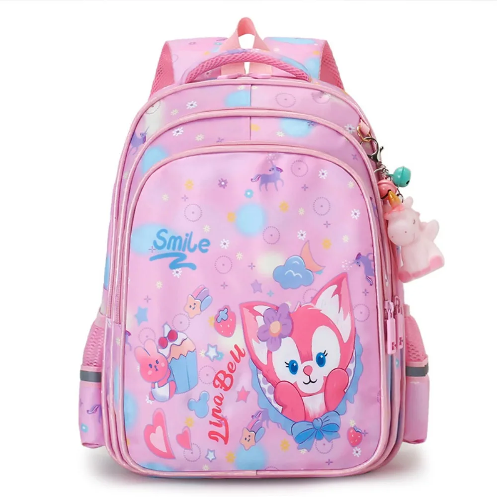 Disney Backpack for Children Grades 1-3 StellaLou LinaBell Cartoon Cute Fashion Durable Comfortable Reflective Stripe Backpack