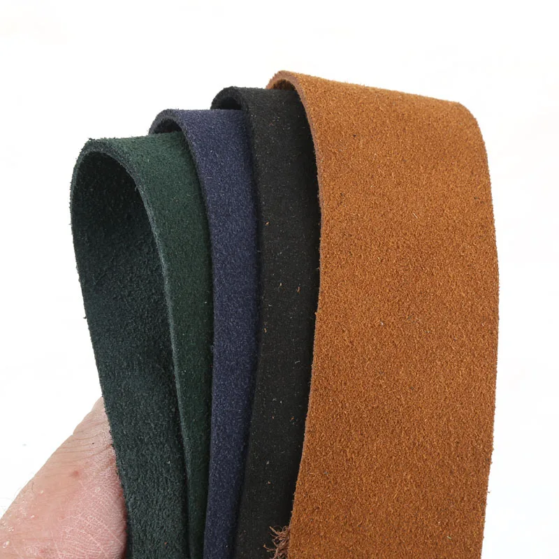 Real Leather Suede Leather Strap, Handmade DIY Edging Strip, Slingshot Wrapping, Anti Slip Suede, Multi-Color Strap, Cowhide Str