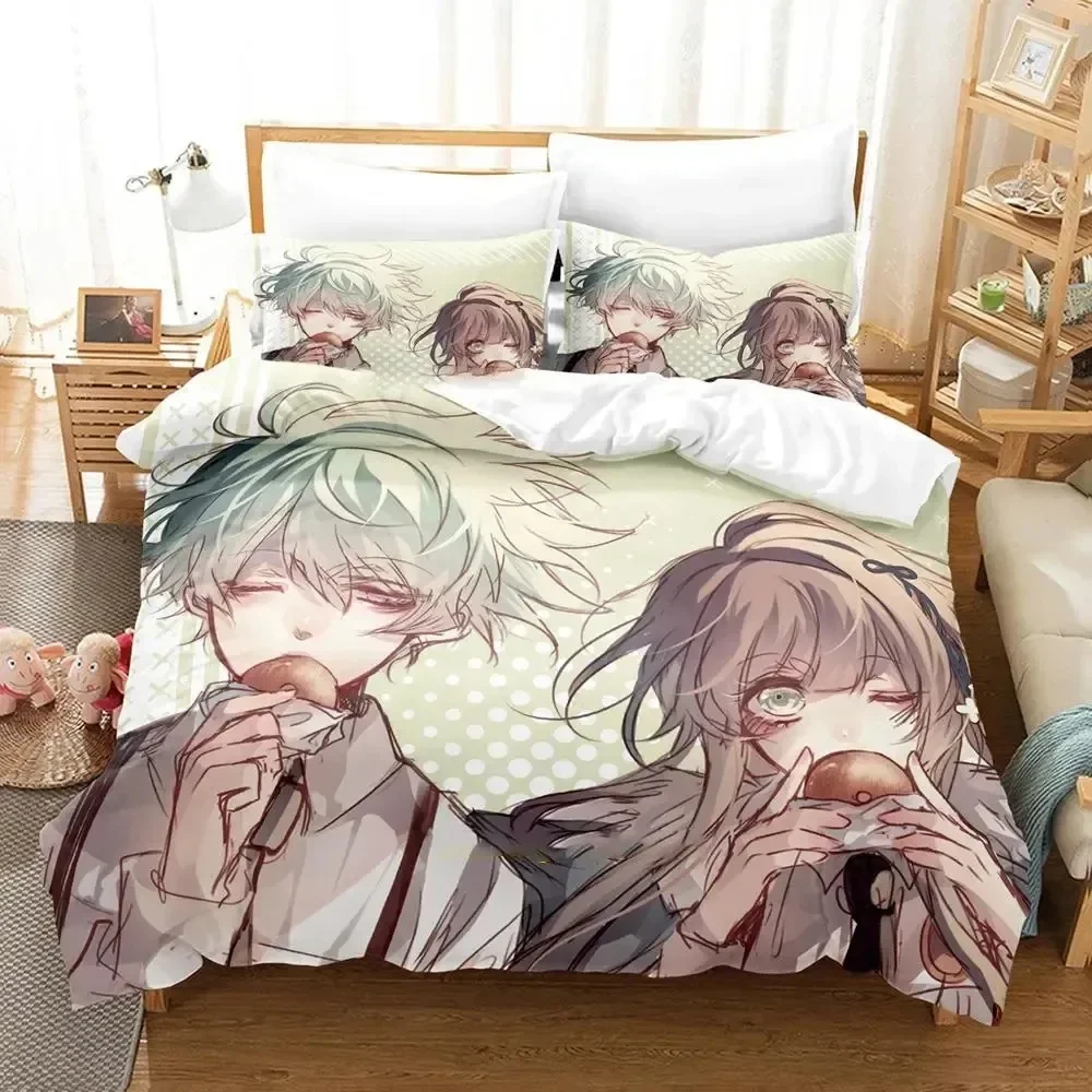 3D Print Anime Game Collar X Malice Bedding Set Duvet Cover Bed Set Quilt Cover Pillowcase Comforter king Queen Size Boys Adult