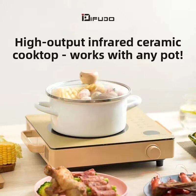

Japanese Yifeng Electric Ceramic Stove Multi-function High-power Induction Cooker Double-ring Knob Control Household Stir-fry