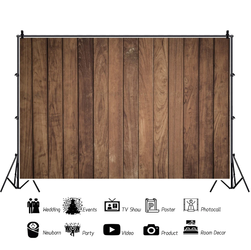Деревенский винтажный деревянный фон для фотосъемки коричневый белый деревянный фон для детского дня рождения вечеринки питомца портрет человека Декор