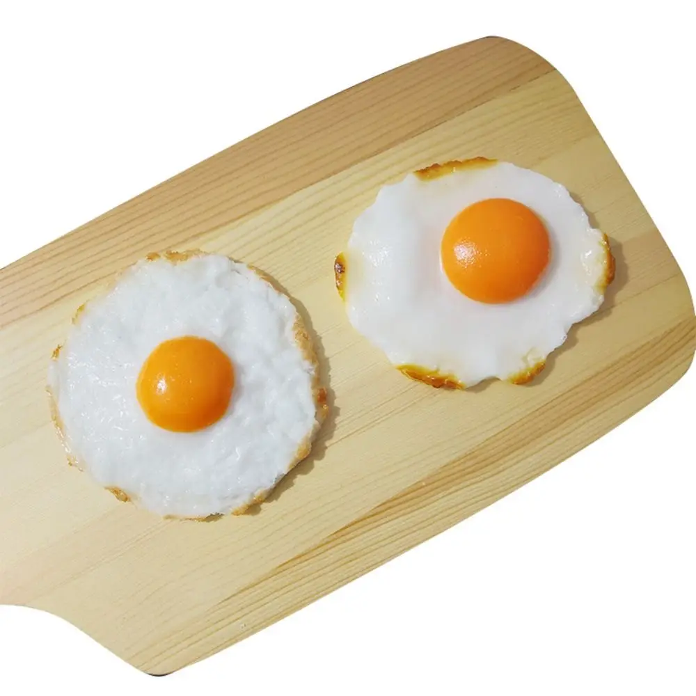 Simulation Egg Fake Food Artificial Fried Egg Model Window Decor Kitchen Photography Props Sweet Table Decoration Home Decor