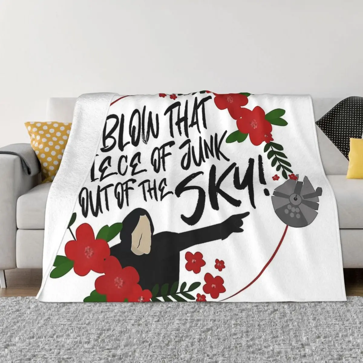 Blow That Piece Of Junk Out Of The Sky Ultra-Soft Micro Fleece Blanket Black Flannel Blanket