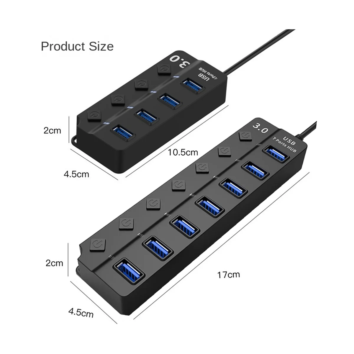 Four Port Switch Hub3.0 Four Port Splitter Hub Four Port Expander USB Computer Splitter Single Port 3.0 Hub