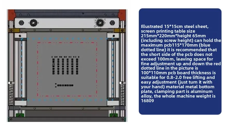 100*100mm SMT Steel Mesh Solder Steel Sheet PCB Solder Paste Printing Manual Micro Screen Printing Machine Printing Table view 5
