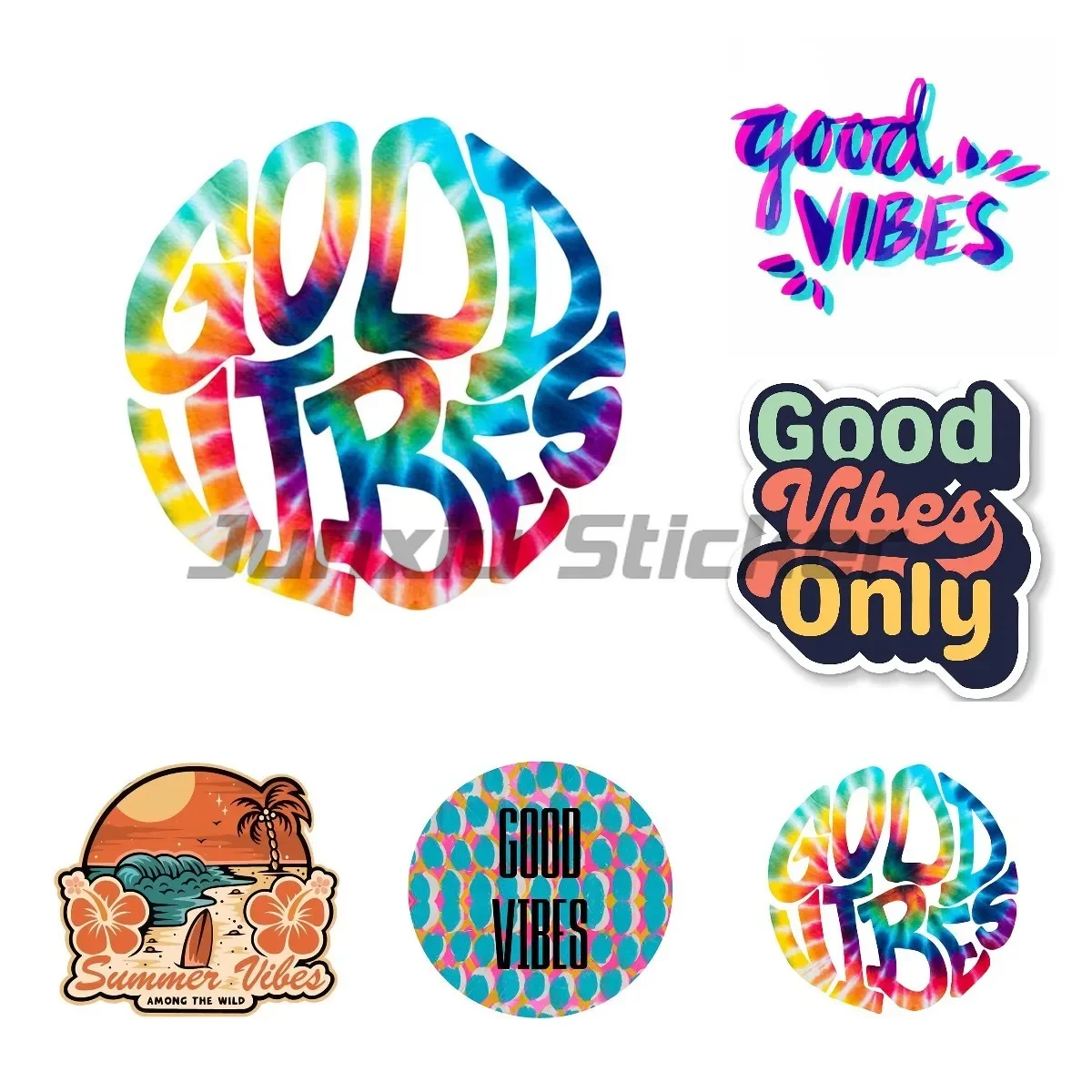 

Good Vibes Waterproof Decal Laptop Car Stickers Graffiti Sticker Waterproof Occlusion Scratch Decor