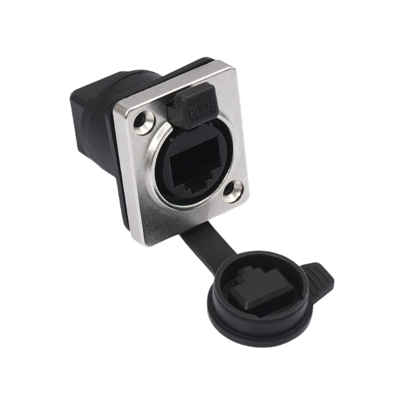 

Монтируемый Ethernet-адаптер типа D, гнездовой порт RJ45, водонепроницаемый металлический корпус из АБС-пластика для наружного использования для сетевых устройств