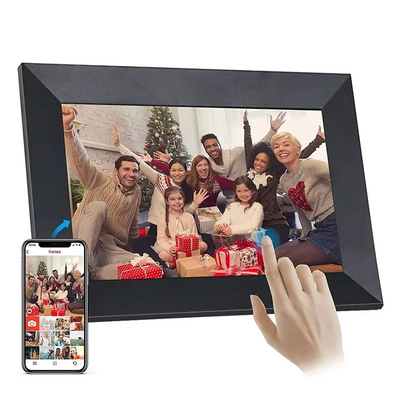 10.1 inch touch screen Smart Wifi IPS high definition cloud digital photo frame, 32GB storage space, share pictures through
