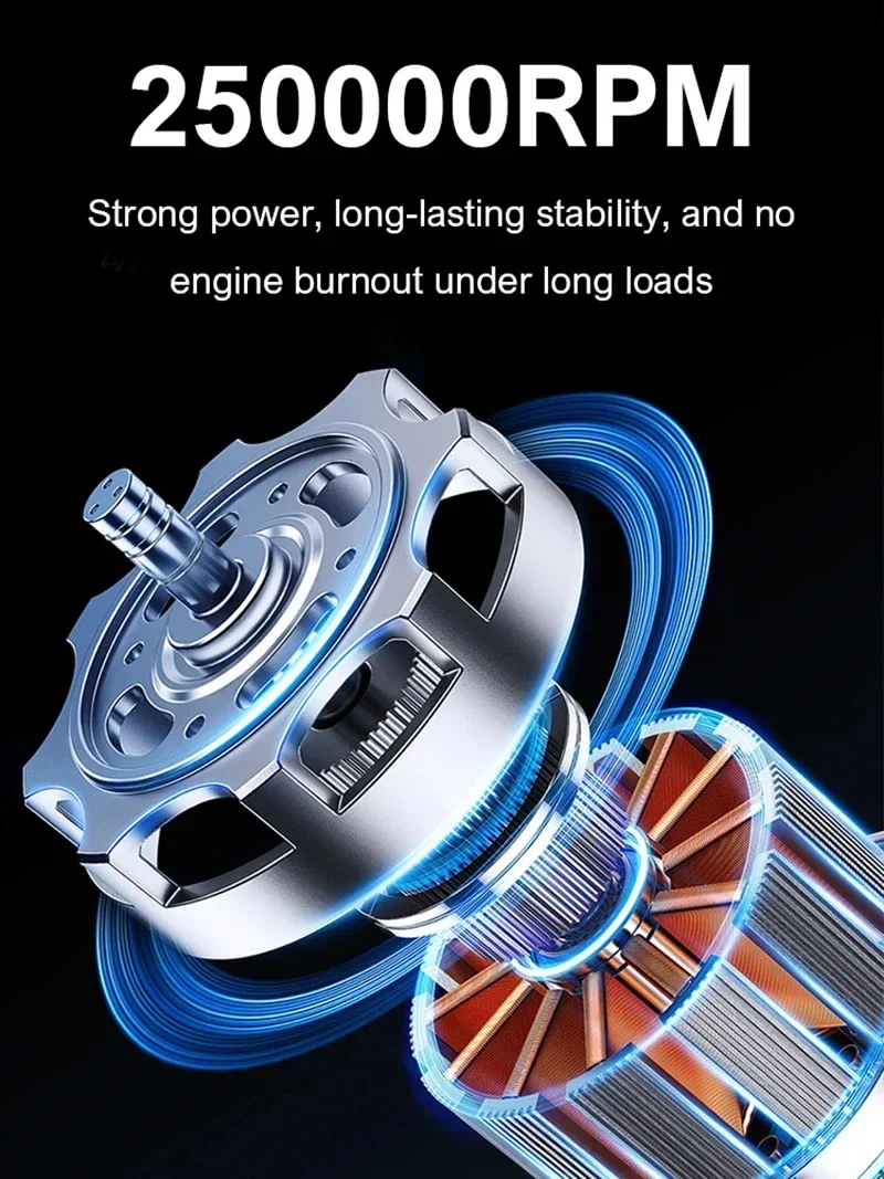 

New Blower Violent Fan Brushless Motor Turbocharged Duct Powerful Handheld Hair Dryer Dust Removal Snow Blowing/vacuuming