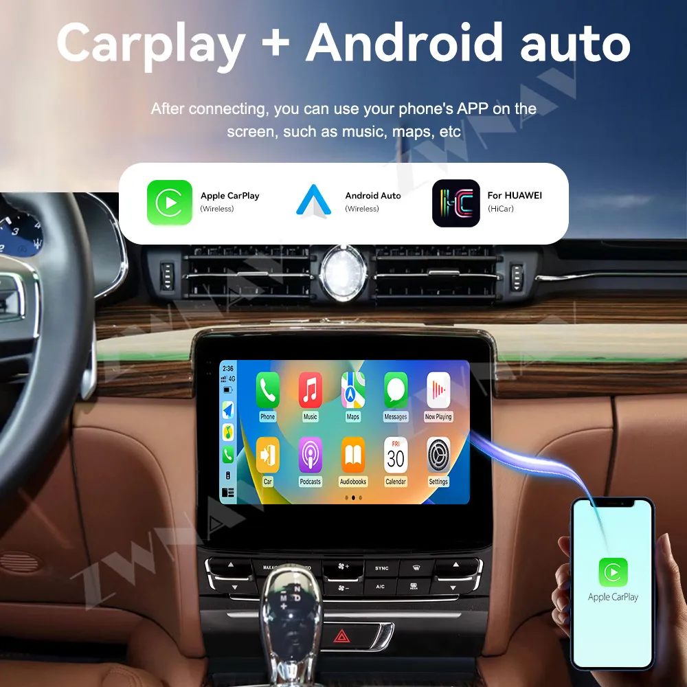 9 Inch For Maserati Quattroporte 2013-2015 Android 14 Car Radio Stereo Player Multimedia Carplay GPS Navigation Head Unit Auto