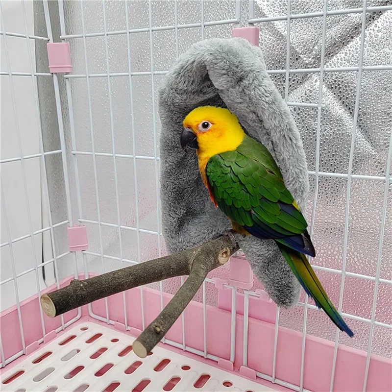 Wool Bird Blankets Bird Comfort Corner Parrot Cage Nestling Hut Warm Bird Nest House Bed Hanging Hammock Toys