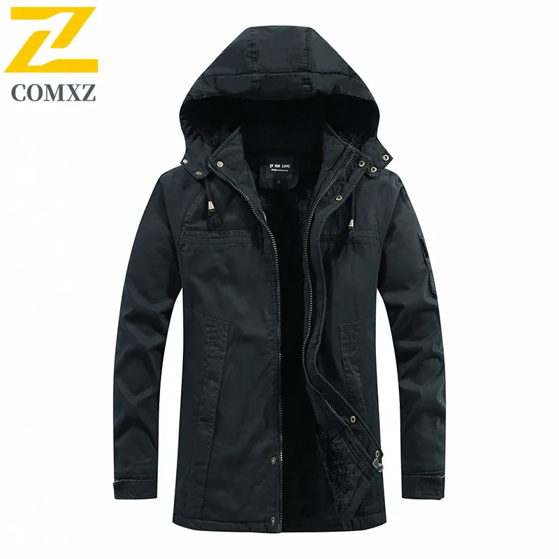 

Мужская куртка осень/зима, новая винтажная стираная флисовая утолщенная теплая куртка с капюшоном на щуке, уличное повседневное универсальное хлопковое пальто на молнии